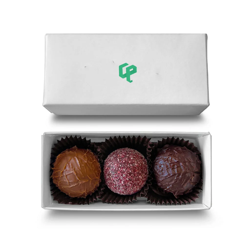 dark chocolate truffles box