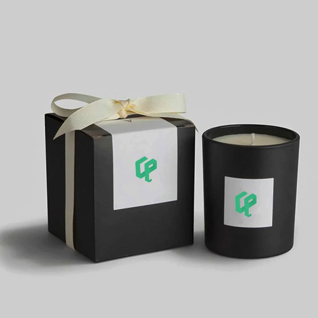 black pillar candle boxes