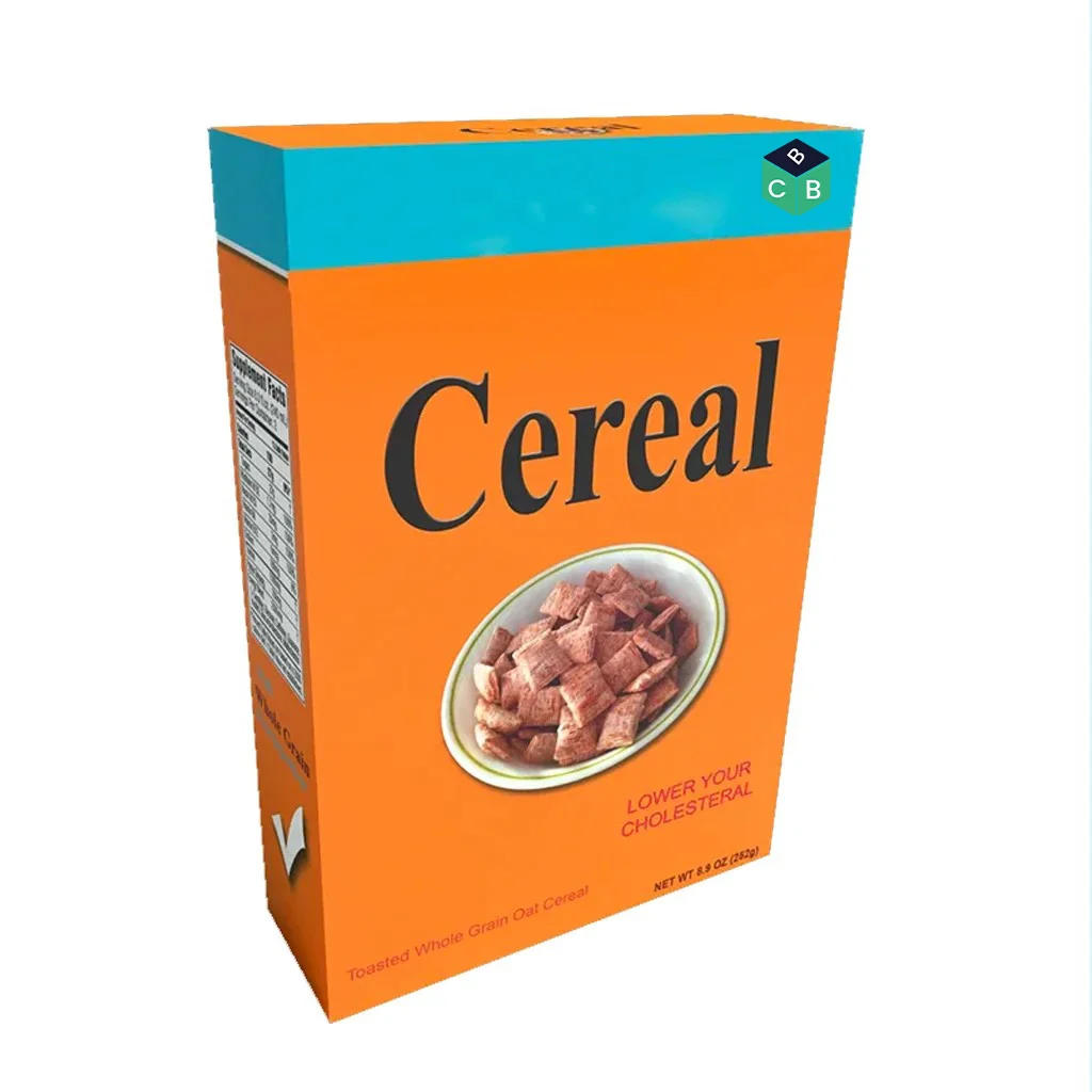 breakfast cereal boxes