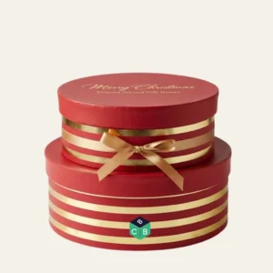 custom christmas round boxes