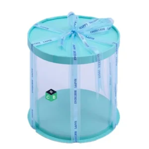 custom clear round boxes