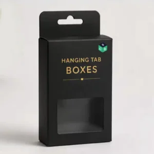custom hang tab boxes with window