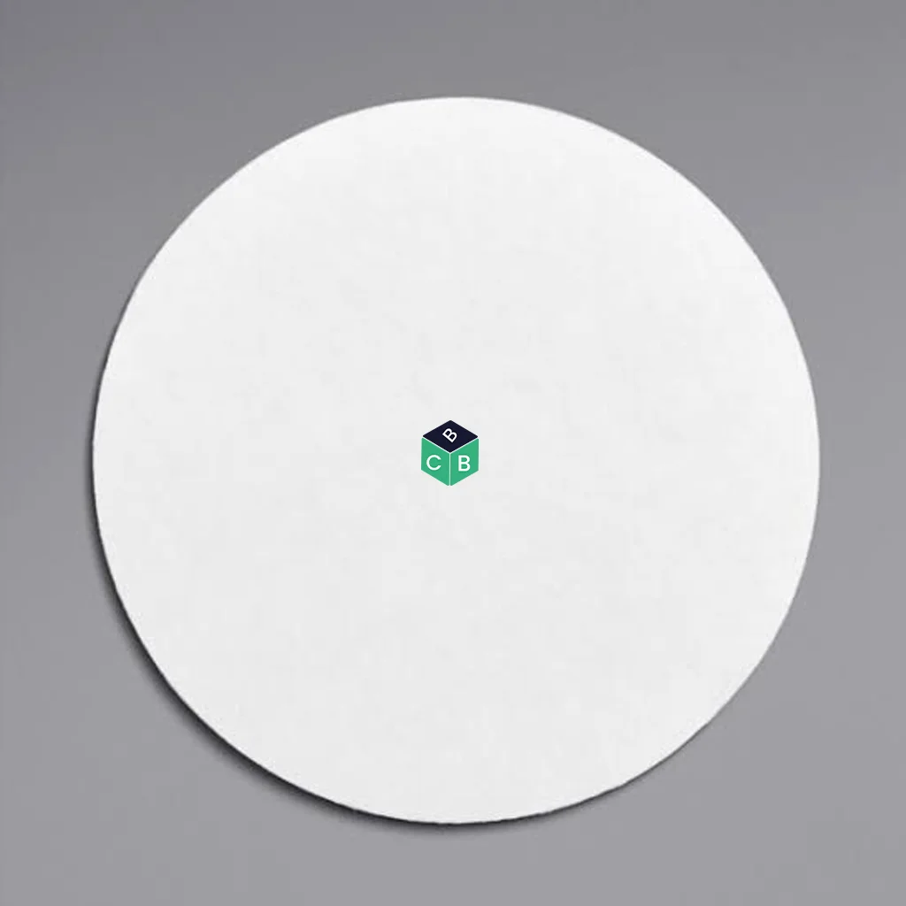 corrugated white pizza circle