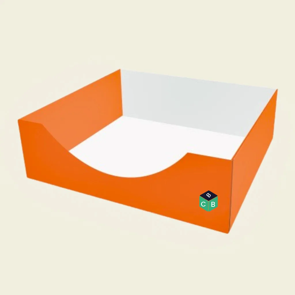 custom front cut out display trays