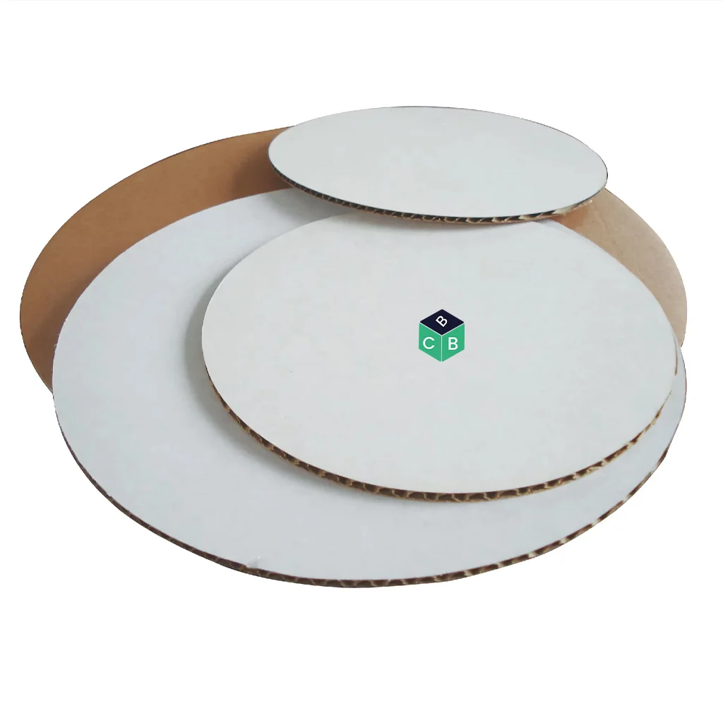 Custom White Corrugated Pizza Circle - Image 3