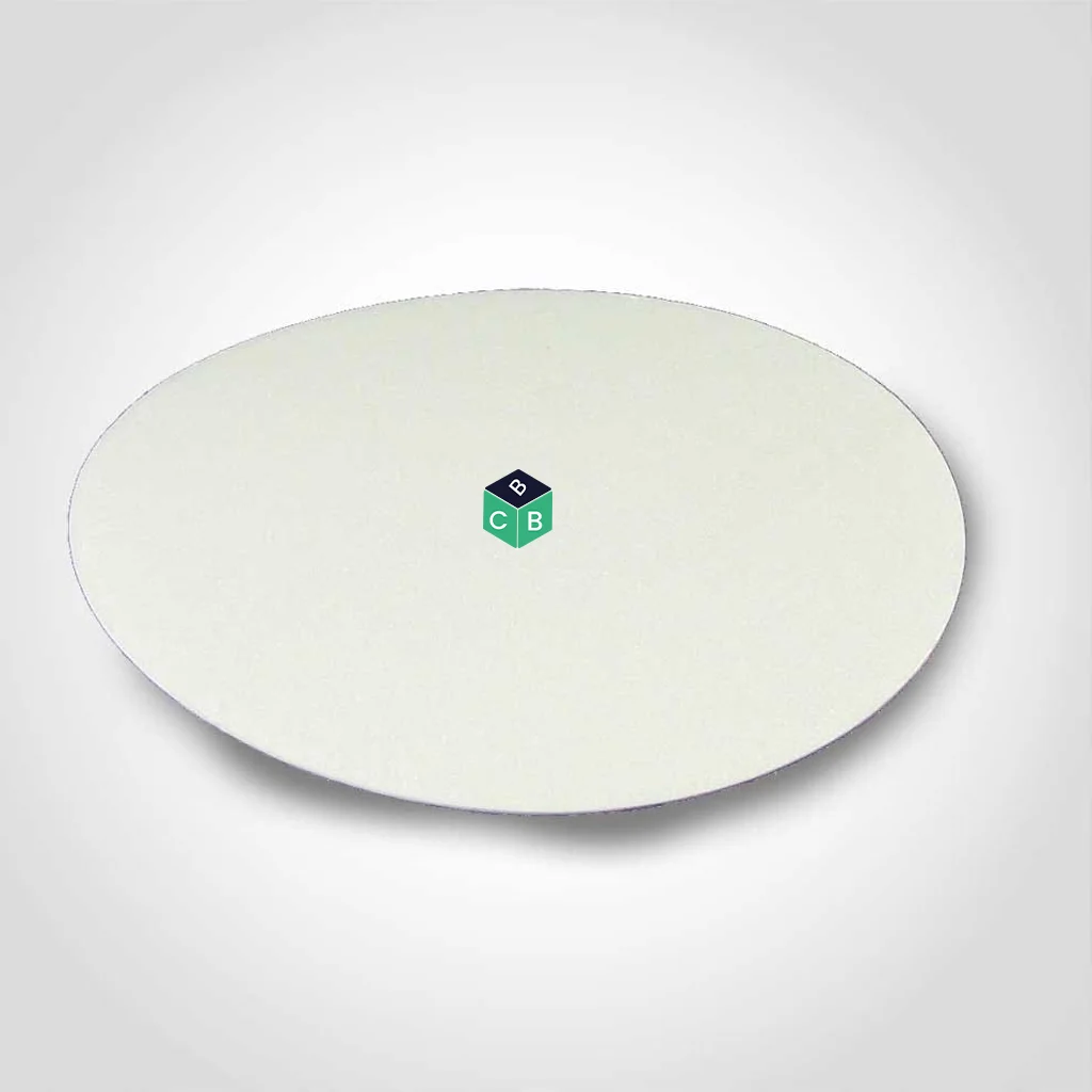white corrugated pizza circle