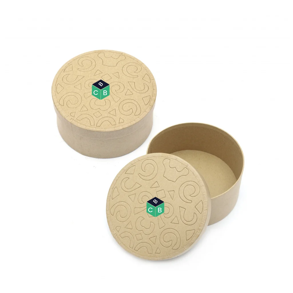 round paper mache box